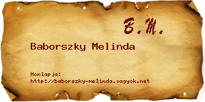Baborszky Melinda névjegykártya